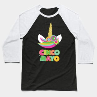 Cinco De Mayo, Unicorn, Unicorn Horn, Holiday Baseball T-Shirt